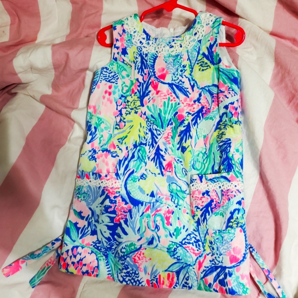 Lilly Pulitzer Mermaid Cove Shift Dress, size 4